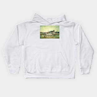 Sailboat in a tiny French village in Oleron, France Kids Hoodie